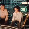 Star Wars : Episode IV - Un nouvel espoir (La Guerre des étoiles) : photo Anthony Daniels, Carrie Fisher, George Lucas