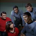 Star Trek : photo DeForest Kelley, James Doohan, Leonard Nimoy