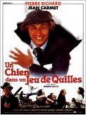 Un Chien dans un jeu de quilles