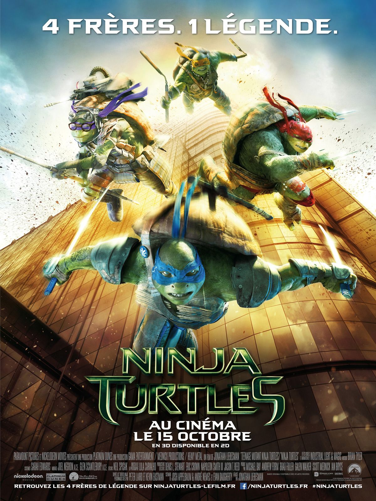 Les Ninja Turtles prêtes à l'attaque sur l'affiche définitive Actus