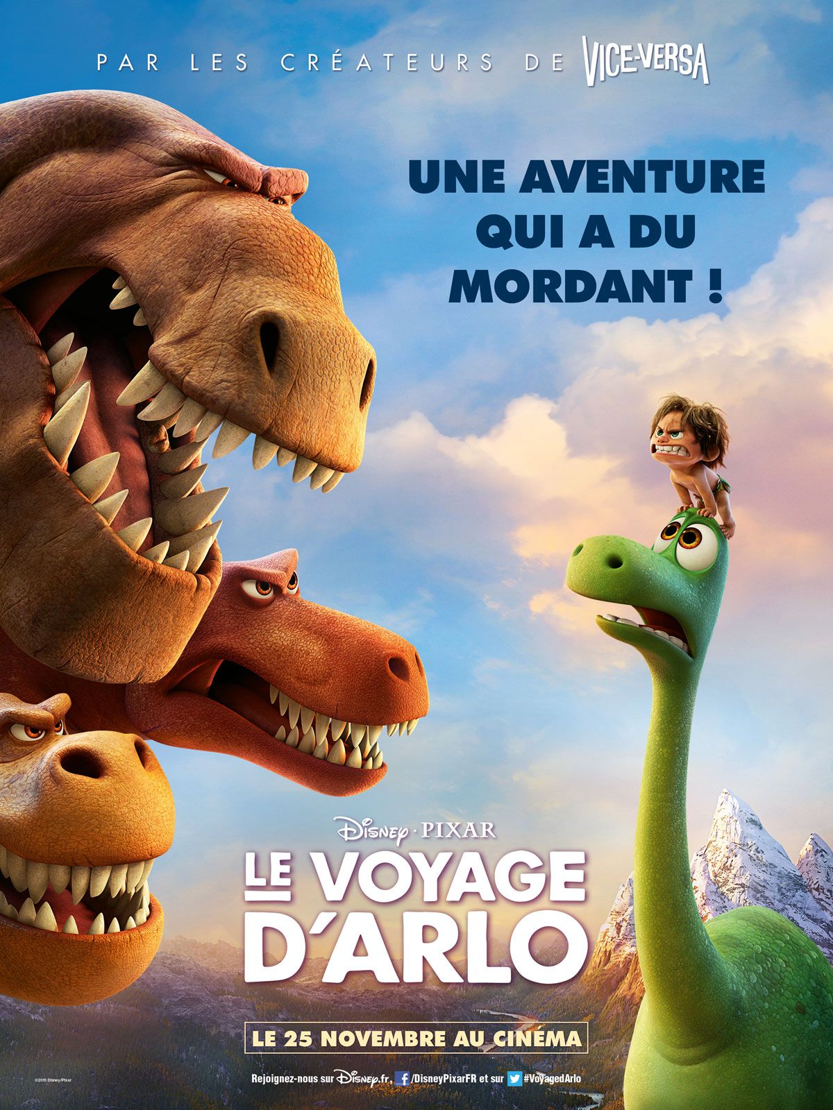 Le Voyage d'Arlo Arlo face aux TRex sur une nouvelle affiche Actus