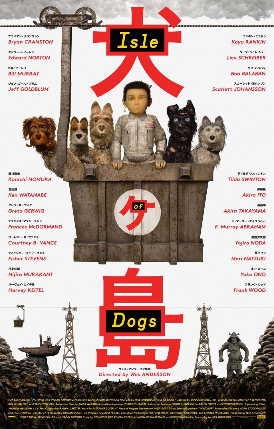 Résultat de recherche d'images pour "isle of dogs affiche"