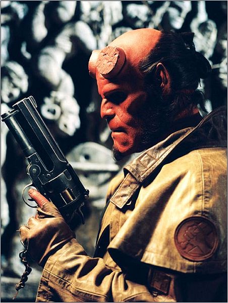 Hellboy : affiche Guillermo del Toro, Ron Perlman
