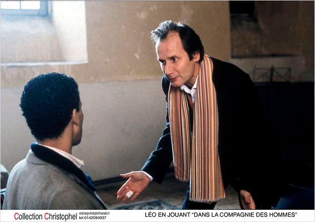 Léo en jouant "Dans la compagnie des hommes" : Photo Arnaud Desplechin, Hippolyte Girardot