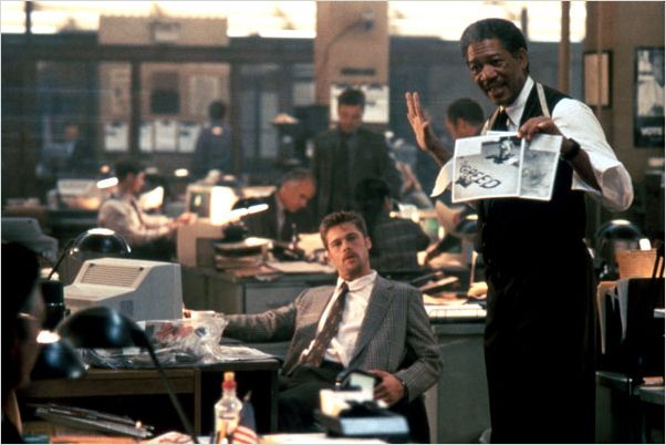 Seven : Photo Brad Pitt, David Fincher, Morgan Freeman