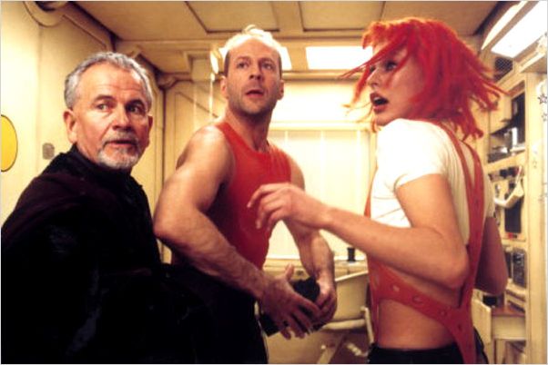 Le Cinquième élément : photo Bruce Willis, Ian Holm, Luc Besson, Milla Jovovich