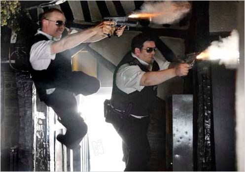 Hot Fuzz : Photo Edgar Wright, Nick Frost, Simon Pegg