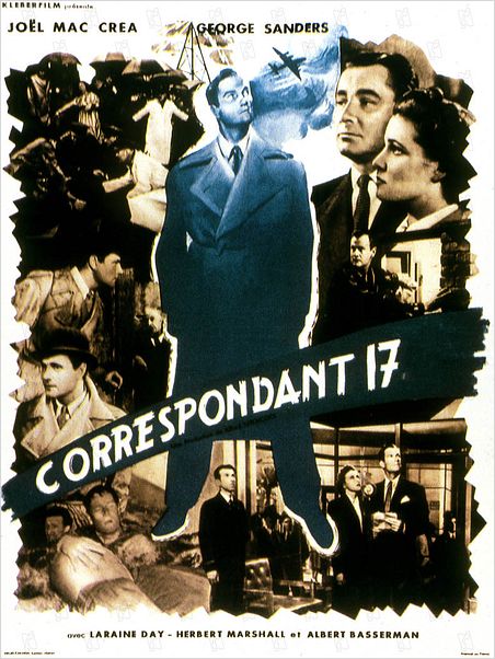 Correspondant 17 : photo Alfred Hitchcock, George Sanders, Herbert Marshall, Joel McCrea, Laraine Day