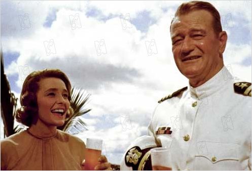 Première victoire : photo John Wayne, Otto Preminger, Patricia Neal