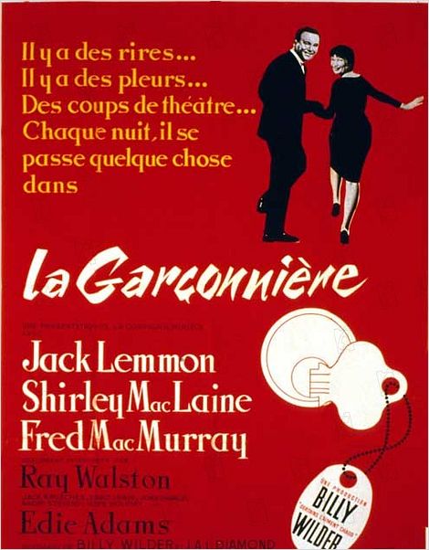 La Garçonnière : affiche Billy Wilder, Fred MacMurray, Jack Lemmon, Shirley MacLaine