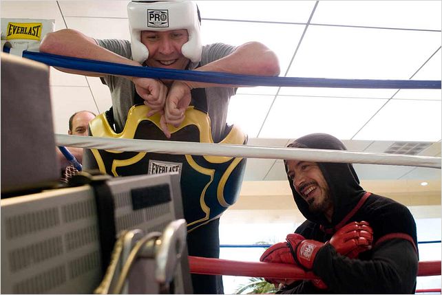 Iron Man 2 : Photo Jon Favreau, Robert Downey Jr.