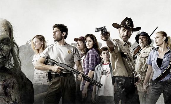 The Walking Dead : Photo Andrew Lincoln, Chandler Riggs, Emma Bell, Jeffrey DeMunn, Jon Bernthal