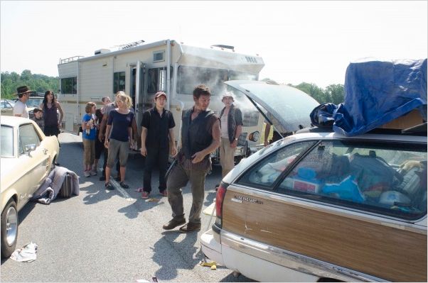 The Walking Dead : photo Jeffrey DeMunn, Laurie Holden, Norman Reedus, Steven Yeun