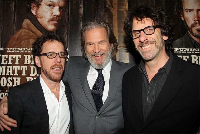 True Grit : photo Ethan Coen, Jeff Bridges, Joel Coen