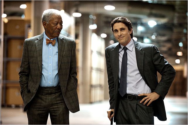 The Dark Knight Rises : Photo Christian Bale, Christopher Nolan, Morgan Freeman