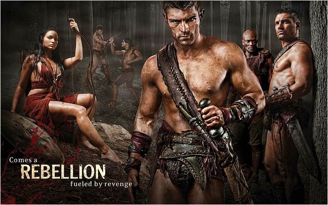Photo Katrina Law, Liam McIntyre, Manu Bennett, Peter Mensah