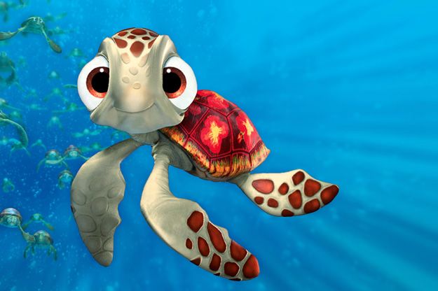 Squiz dans "Le Monde de Nemo" - 20 personnages animés trop mignons