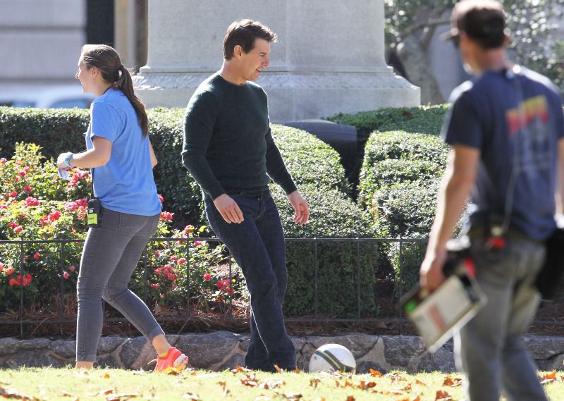 Tom Cruise sur le tournage de 