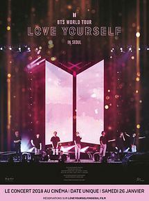 Affiche de BTS World Tour: Love Yourself in Seoul, film à voir en streaming sur Pygargue