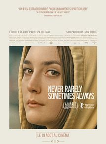 Affiche de Never Rarely Sometimes Always, film à voir en streaming sur Pygargue
