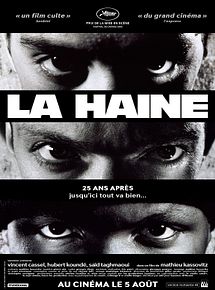 Affiche de La Haine, film à voir en streaming sur Pygargue