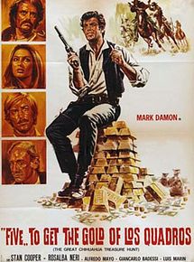 Affiche de Cinq pour l'or de los Quadros, film à voir en streaming sur Pygargue