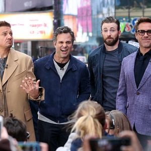 Avengers : L'ère d'Ultron : Photo promotionnelle Chris Evans, Jeremy Renner, Mark Ruffalo, Robert Downey Jr.