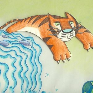 Photo Le Tigre qui s'invita pour le thé