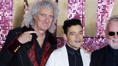 Bohemian Rhapsody : Rami Malek et les membres du groupe Queen à l'avant-première 