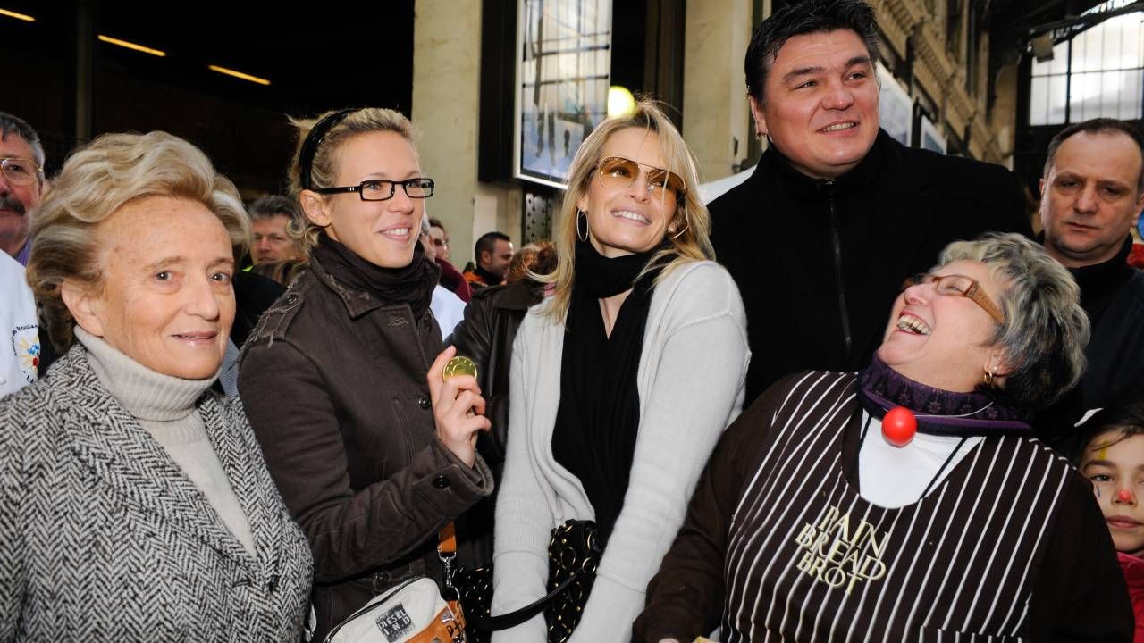 Bernadette Chirac avec Lorie, Estelle Lefébure et David Douillet