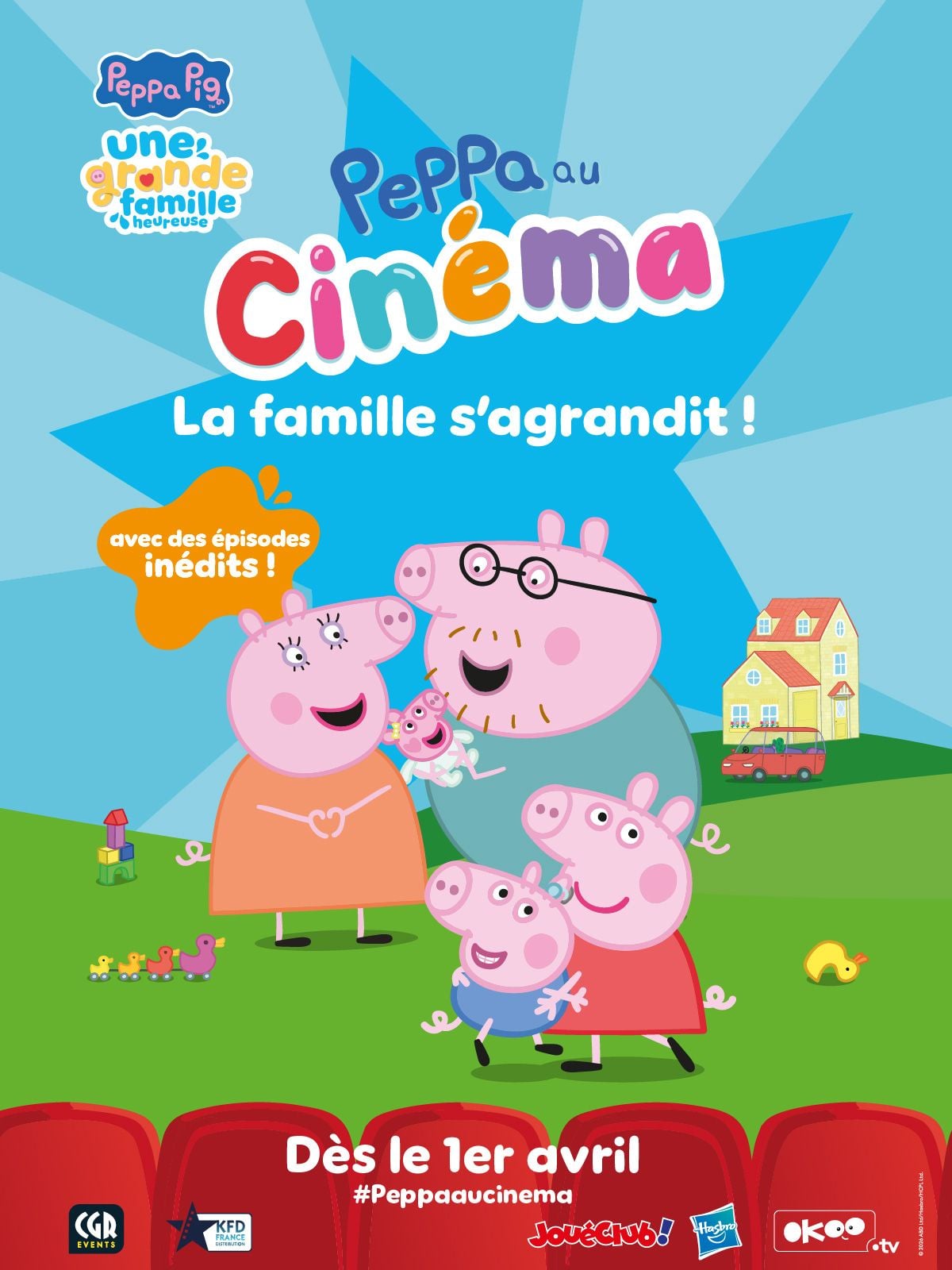 Affiche de Peppa au cinéma : La famille s’agrandit !