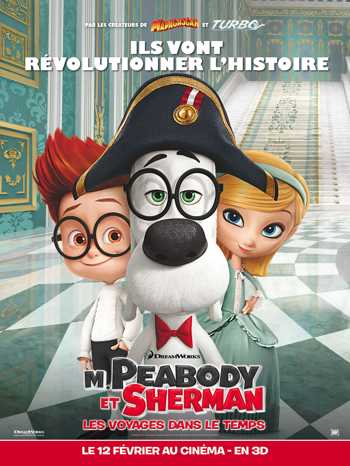 Affiche du film M. Peabody et Sherman : Les Voyages dans le temps