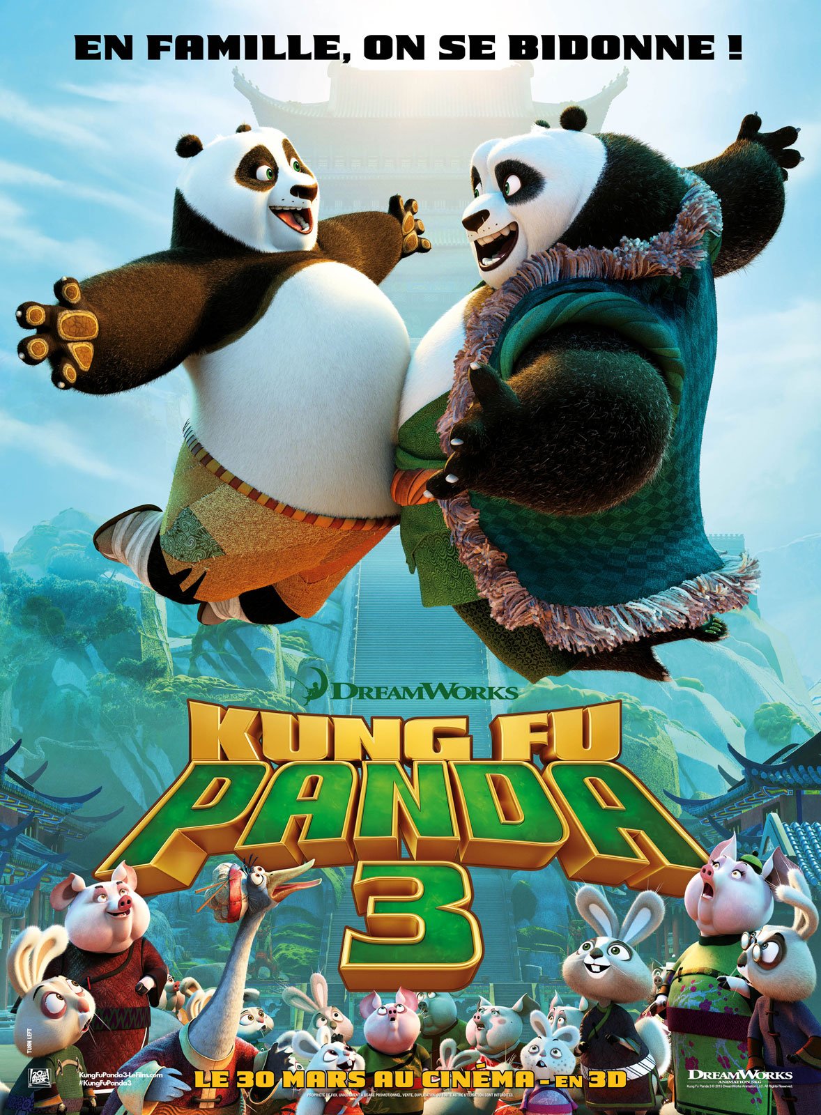 Kung Fu Panda 3 en DVD : Kung Fu Panda 3 - DVD + Digital HD - AlloCiné