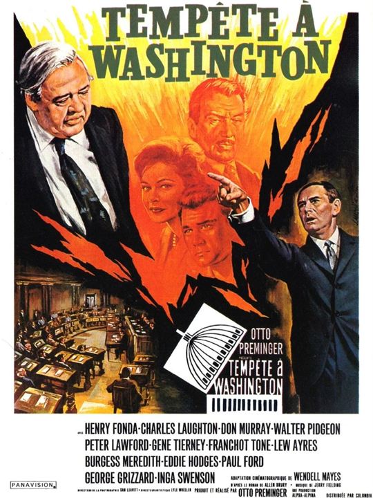 Tempête à Washington : Affiche