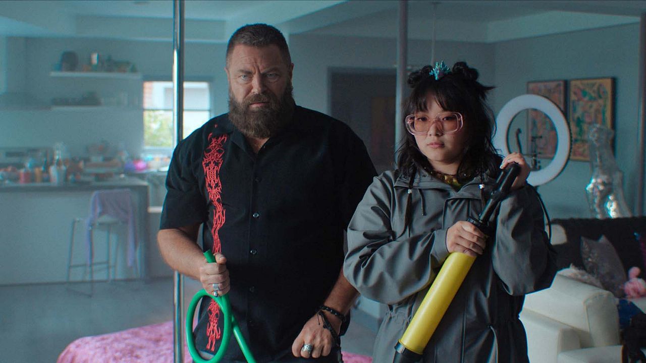Margo a des problèmes d’argent : Photo Nick Offerman, Thaddea Graham