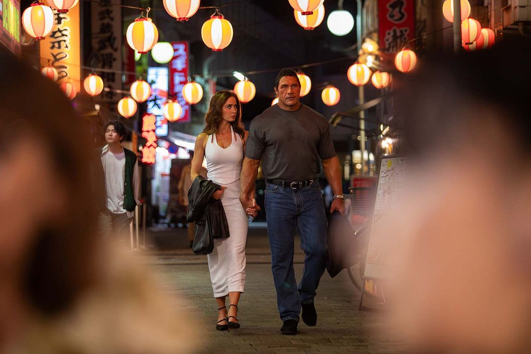 Smashing Machine : Photo Emily Blunt, Dwayne Johnson