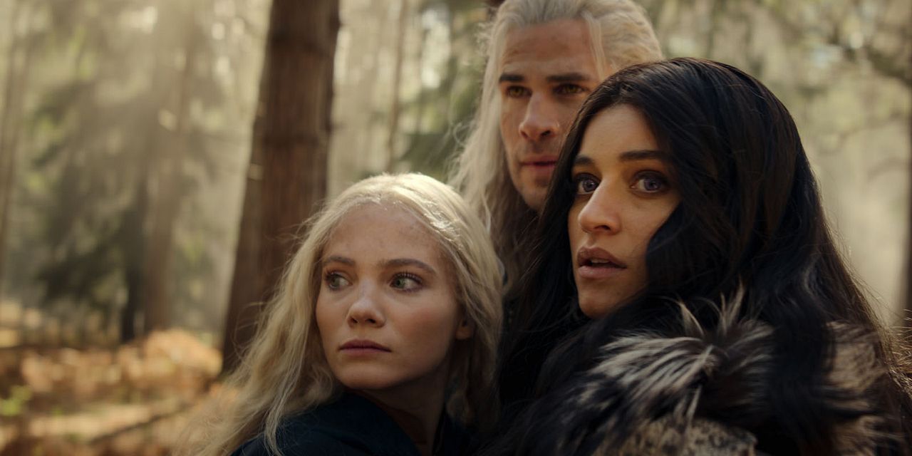 The Witcher : Photo Liam Hemsworth, Anya Chalotra, Freya Allan