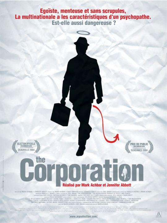 The Corporation : Affiche Mark Achbar, Jennifer Abbott