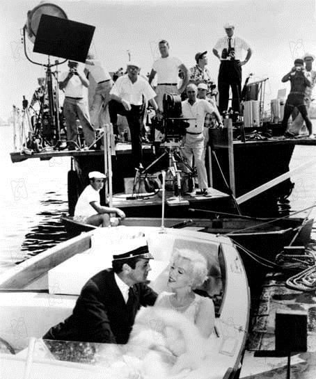 Certains l'aiment chaud : Photo Marilyn Monroe, Billy Wilder, Tony Curtis