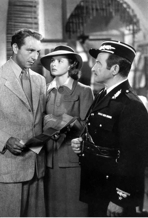 Casablanca : Photo Claude Rains, Ingrid Bergman, Michael Curtiz, Paul Henreid