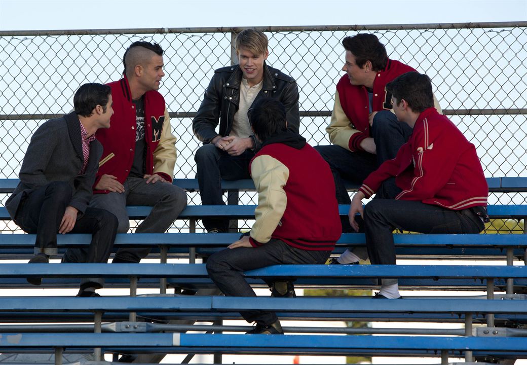 Glee : Photo Mark Salling, Cory Monteith, Darren Criss, Harry Shum Jr., Chord Overstreet, Damian McGinty