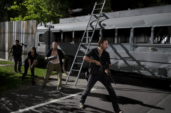 The Walking Dead : Photo Lauren Cohan, Norman Reedus, Michael Rooker, Andrew Lincoln