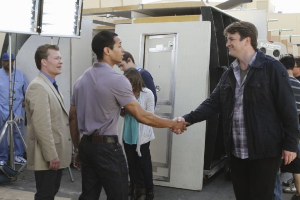 Castle : Photo Ryan Deal, Justice Gamble, Nathan Fillion