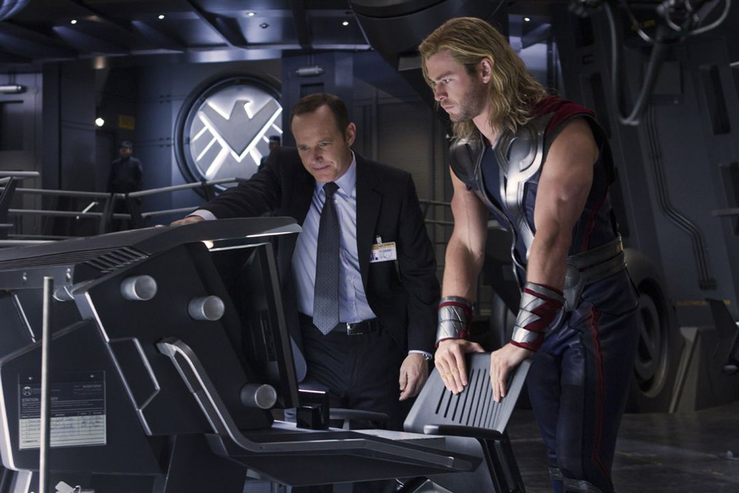 Avengers : Photo Clark Gregg, Chris Hemsworth