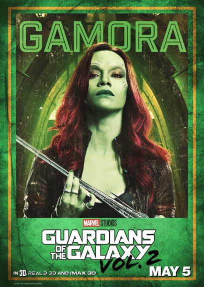 affiches personnages pour les gardiens de la galaxie  gamora