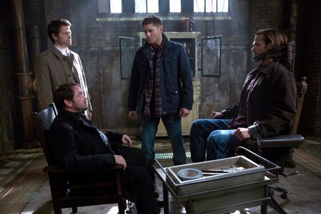 Supernatural : Photo Misha Collins, Jensen Ackles, Mark Sheppard, Jared Padalecki