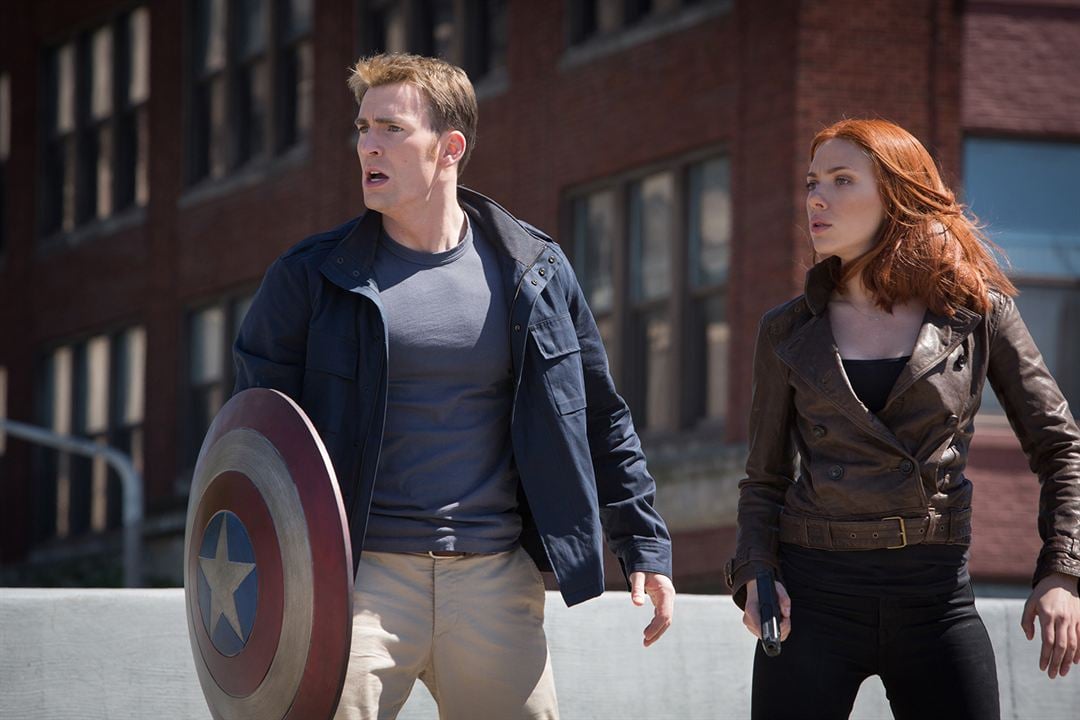 Captain America, le soldat de l'hiver : Photo Chris Evans, Scarlett Johansson