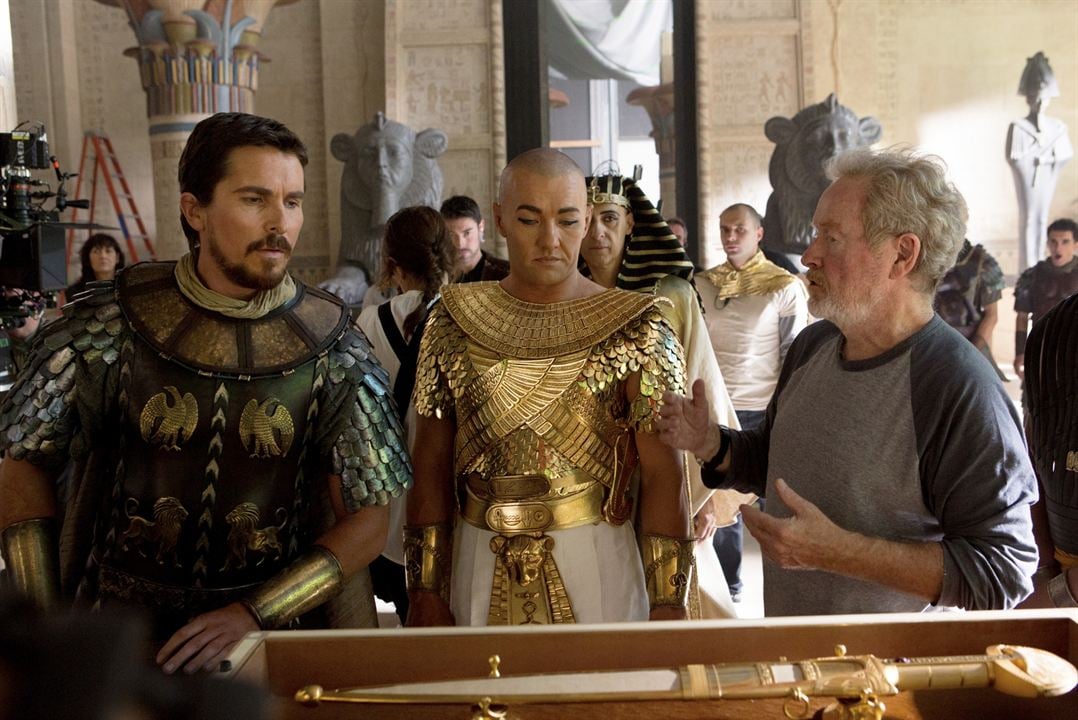Exodus: Gods And Kings : Photo Ridley Scott, Joel Edgerton, Christian Bale