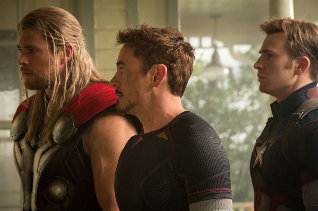Avengers : L'ère d'Ultron : Photo Robert Downey Jr., Chris Hemsworth, Chris Evans