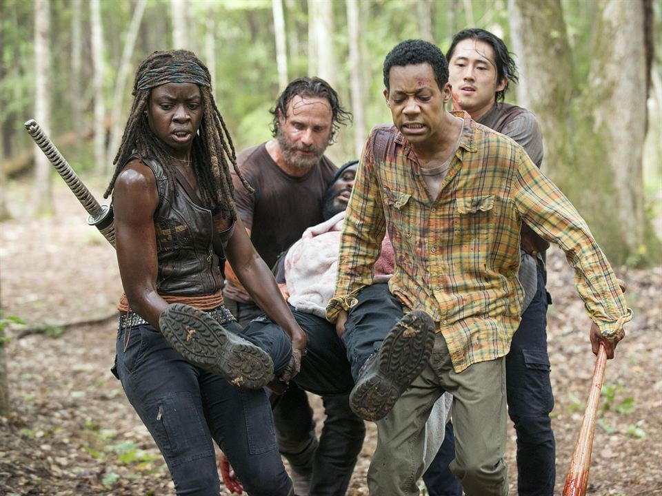 The Walking Dead : Photo Danai Gurira, Andrew Lincoln, Steven Yeun, Chad L. Coleman, Tyler James Williams